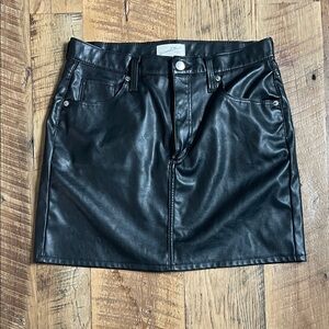 Universal Thread Black Faux Leather Mini Skirt